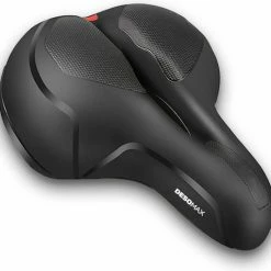 Deso All In One Fietszadel - Comfortabel Gel Zadel - Unisex - Zadelvering Ergonomisch Design - Zwart