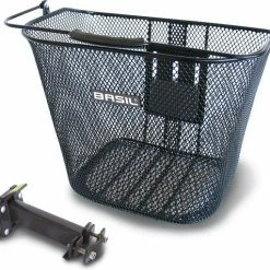 Basil Bremen BE - Fietsmand - Inclusief Systeem - Voorop - Zwart -Windgoo Shop 550x511 5