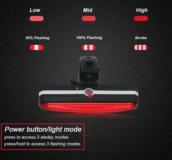 Merkloos LED Fiets Achterlicht USB Oplaadbare - Marktleider 110 Lumen Helderheid - IP65 Waterbestendig - Supersnel Installatie - Horizontaal Of Verticaal - Voor Zadel, Zadelpen Of Helm 13 Merkloos LED Fiets Achterlicht USB Oplaadbare - Marktleider 110 Lumen Helderheid - IP65 Waterbestendig - Supersnel Installatie - Horizontaal Of Verticaal - Voor Zadel, Zadelpen Of Helm - Afbeelding 13