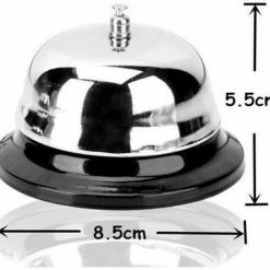 Merkloos Verchroomde RVS Tafelbel - School Bel / Balie Bel / Hotel Bel / Receptiebel -Windgoo Shop 550x515 5