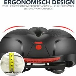 Achaté Fietszadel - Unisex - Extra Comfortabel - Ventilerend - Incl. Zadelhoes En Installatiemateriaal 15 Achaté Fietszadel - Unisex - Extra Comfortabel - Ventilerend - Incl. Zadelhoes En Installatiemateriaal -Windgoo Shop 550x518 5