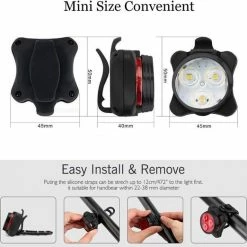 BOTC Fietsverlichting USB Oplaadbaar - Oplaadbare USB Led Fietslamp - Voorlicht & Achterlicht - Waterdicht -Windgoo Shop 550x522 2