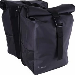 Ekostar Dubbele Fietstas - Rolltop - Waterbestendig - 46 L - Zwart