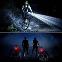 SWILIX ® - Fietsverlichting Set - Oplaadbare USB Led Fietslamp - Voor En Achter - Waterdicht - 4 Lichtstanden - Zwart -Windgoo Shop 550x527