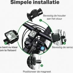 Vivid Green Draadloze Fietscomputer Snelheidsmeter - Mountainbike - Kilometerteller - Fiets Accessoires - Racefiets - Draadloos -Windgoo Shop 550x530 1