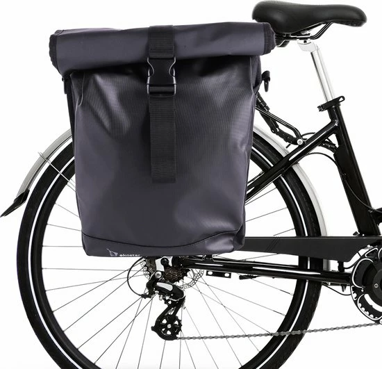 Ekostar Enkele Fietstas - Rolltop - 19 Liter - E-Bikes - Zwart 2 Ekostar Enkele Fietstas - Rolltop - 19 Liter - E-Bikes - Zwart - Afbeelding 2