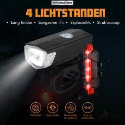 MM Brands Fietslamp - Fietsverlichting - Voorlicht En Achterlicht - USB Oplaadbaar - LED -Windgoo Shop 550x532 4