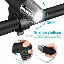 TIGIOO Fietslamp - Fietslampjes Set Koplamp - Fietslamp Voorlicht & Achterlicht USB Oplaadbaar -Windgoo Shop 550x532 9
