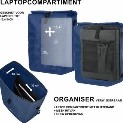 Dutch Mountains Enkele Fietstas | Rugzak | Sterke 100% Waterdicht | Fietstas, Schoudertas En Rugtas In 1 | 28 Liter | Blauw -Windgoo Shop 550x535 10