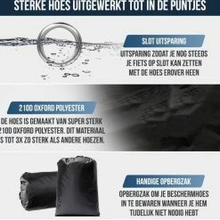 Strex Fietshoes Universeel Voor Alle Fietsen - Waterdicht 210D Oxford - Fiets Hoes Voor 1/2 Fietsen - Incl. Opbergzak -Windgoo Shop 550x536