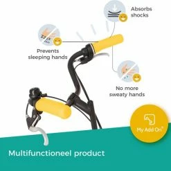 MyAddOn MyVeloGrips Ergonomische Handvatovertrek Voor Fietsgrepen Van Silicone Tegen Slapende Handen Tijdens Het Fietsen, Handvatovertrek Voor Alle Fietsengrepen, Handvathoes 2st. Geel 21x6,5x9cm -Windgoo Shop 550x536 3