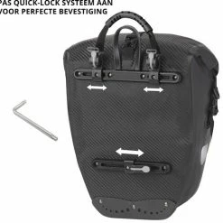 Dutch Mountains Enkele Fietstas | Sterke En 100% Waterdichte Fietstas En Schoudertas In 1 | 24 Liter | Carbon / Zwart -Windgoo Shop 550x538 9