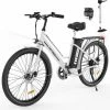 HITWAY Elektrische Fiets, 26 Inch, 250 W Motor, Li-batterij 36 V, 8.4 Ah, Tot 35-70 Km Wit Blauw
