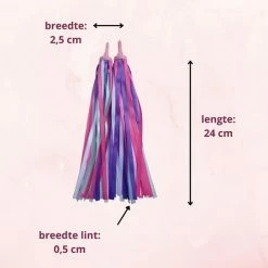 Enter Goods Stuurslingers - Fiets Versiering Kinderen - Stuurversiering Slingers - Handvat Streamers Voor Meisjes - Prinsessen Franjes - 2 Stuks - 24 CM - Stuurslingers Voor Kinderfiets -Windgoo Shop 550x545 10
