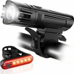 FIEZIO Fietsverlichting - USB Oplaadbaar LED Fietslampen Waterdicht