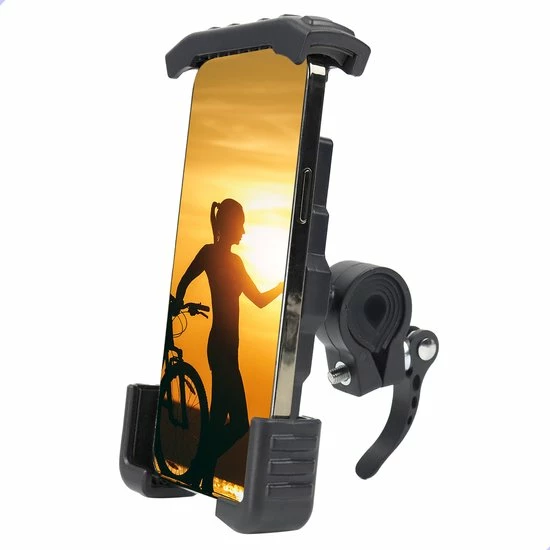 AG 150 Universele Telefoonhouder Fiets - Extreem Sterk - 360 Graden Rotatie - Ook Voor Scooter En Motor - Zwart- Anti Shock & Vibratie Ontwerp - Fietshouder Voor Smartphones - Telefoon - Gsm Houder Fiets - Iphone - Hoogste Kwaliteit 3 AG 150 Universele Telefoonhouder Fiets - Extreem Sterk - 360 Graden Rotatie - Ook Voor Scooter En Motor - Zwart- Anti Shock & Vibratie Ontwerp - Fietshouder Voor Smartphones - Telefoon - Gsm Houder Fiets - Iphone - Hoogste Kwaliteit - Afbeelding 3