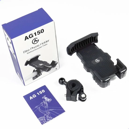 AG 150 Universele Telefoonhouder Fiets - Extreem Sterk - 360 Graden Rotatie - Ook Voor Scooter En Motor - Zwart- Anti Shock & Vibratie Ontwerp - Fietshouder Voor Smartphones - Telefoon - Gsm Houder Fiets - Iphone - Hoogste Kwaliteit 8 AG 150 Universele Telefoonhouder Fiets - Extreem Sterk - 360 Graden Rotatie - Ook Voor Scooter En Motor - Zwart- Anti Shock & Vibratie Ontwerp - Fietshouder Voor Smartphones - Telefoon - Gsm Houder Fiets - Iphone - Hoogste Kwaliteit - Afbeelding 8