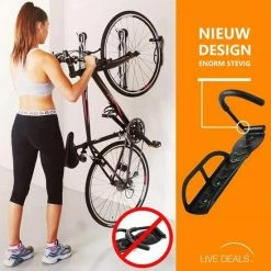 Merkloos Fiets Ophangsysteem 2x | Fietshaak | Muurbeugel | Ophangbeugel | Fietsbeugel | Fietsenrek | 25 KG -Windgoo Shop 550x550 1033