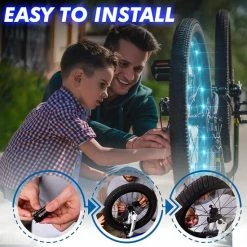 BOTC Wielverlichting Fiets - 20 Holders - Spaakverlichting LED - Lichtsnoer Fietswiel - Fiets Wiel Licht - 20 Leds - 220CM - Roze -Windgoo Shop 550x550 1046