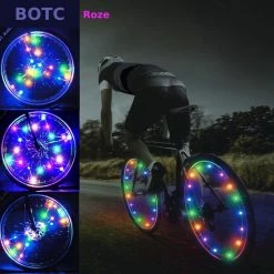 BOTC Wielverlichting Fiets - 20 Holders - Spaakverlichting LED - Lichtsnoer Fietswiel - Fiets Wiel Licht - 20 Leds - 220CM - Roze -Windgoo Shop 550x550 1047