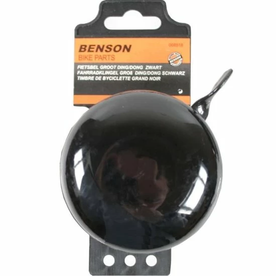Benson Fietsbel Ding - Dong Groot Zwart 80 Mm 2 Benson Fietsbel Ding - Dong Groot Zwart 80 Mm - Afbeelding 2