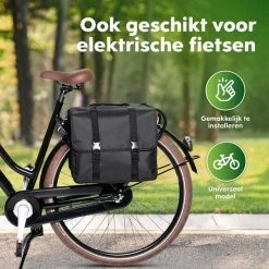 Ekostar® Dubbele Fietstas - NIEUW - Waterafstotend - 46 Liter - Reflectoren – Zwart – OOK Voor Elektrische Fietsen -Windgoo Shop 550x550 108