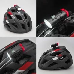 TIKKENS LED Fietsverlichting Helmlamp - Helm - Voorlicht & Achterlicht - USB Oplaadbaar - Zwart - Voor En Achter - Waterdicht - Fietslampjes -Windgoo Shop 550x550 1099