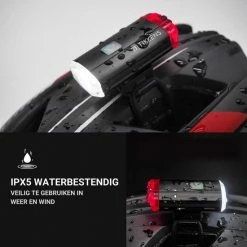 TIKKENS LED Fietsverlichting Helmlamp - Helm - Voorlicht & Achterlicht - USB Oplaadbaar - Zwart - Voor En Achter - Waterdicht - Fietslampjes -Windgoo Shop 550x550 1102