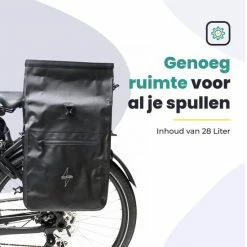 Voltano Luxe Fietstas / Rugtas 28L - Zwart - Enkele Pakaftas - 100% Waterdicht - Met Laptop Compartiment 15 Voltano Luxe Fietstas / Rugtas 28L - Zwart - Enkele Pakaftas - 100% Waterdicht - Met Laptop Compartiment -Windgoo Shop 550x550 1158