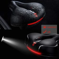 IBright Comfort Fietszadel Met Gelpads - Dames / Heren - Ventilerend - Zadelvering - Waterdicht - Gratis Zadelstrop - Zwart 8 IBright Comfort Fietszadel Met Gelpads - Dames / Heren - Ventilerend - Zadelvering - Waterdicht - Gratis Zadelstrop - Zwart -Windgoo Shop 550x550 1179