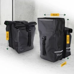 Ekostar Dubbele Fietstas - Rolltop - Waterbestendig - 46 L - Zwart 20 Ekostar Dubbele Fietstas - Rolltop - Waterbestendig - 46 L - Zwart -Windgoo Shop 550x550 146