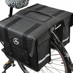 AG Fietstas 46 Liter - Dubbele Fietstas - Extra Veel Ruimte - Waterafstotend - Reflectoren Fietstassen - Electrische Fietsen - Zwart - Dubbel -Windgoo Shop 550x550 162
