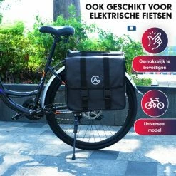AG Fietstas 46 Liter - Dubbele Fietstas - Extra Veel Ruimte - Waterafstotend - Reflectoren Fietstassen - Electrische Fietsen - Zwart - Dubbel -Windgoo Shop 550x550 165