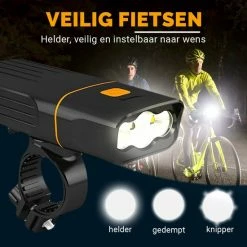 AXIMO Fietsverlichting 500 Lumen - Fietslamp USB Oplaadbaar LED - Voorlicht En Achterlicht - Fietslicht Set -Windgoo Shop 550x550 171