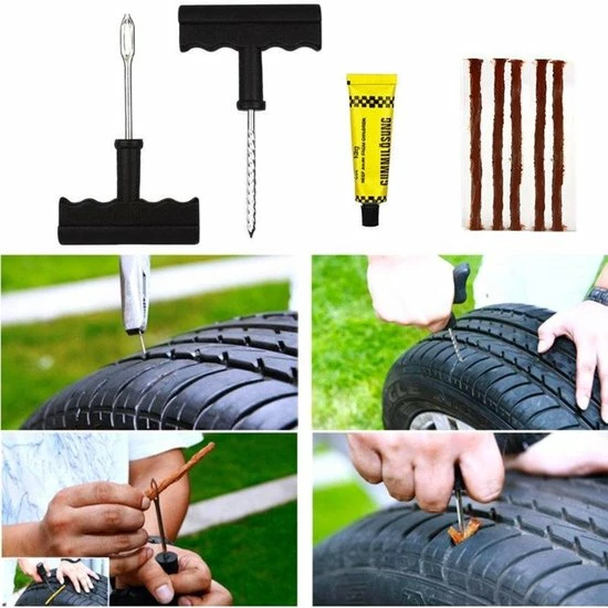 Benson Bandenreparatieset Easy Seal - Proppenset Tubeless Voor Auto - Motor - Scooter - Etc. - 9 Delig 6 Benson Bandenreparatieset Easy Seal - Proppenset Tubeless Voor Auto - Motor - Scooter - Etc. - 9 Delig - Afbeelding 6