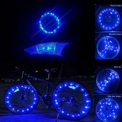 BOTC LED Spaakverlichting - Fiets Licht - Lichtsnoer Fietswiel - 20 Leds - 2meter - 1 Fietswiel - Blauw -Windgoo Shop 550x550 195