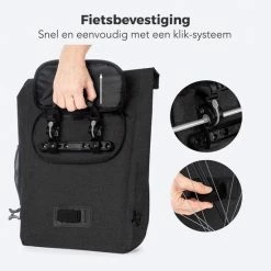 LifeGoods Fietstas - Enkel - 25L - Waterdicht - E-Bikes - Schouderbanden - Zwart -Windgoo Shop 550x550 274
