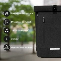 LifeGoods Fietstas - Enkel - 25L - Waterdicht - E-Bikes - Schouderbanden - Zwart -Windgoo Shop 550x550 276