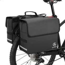 AG Fietstas -dubbele Fietstas - Fietstassen - Electrische Fietsen - Zwart - Dubbel - Waterdicht - 37 Liter -volwassenen - Elektrische Fiets - Reflectoren - 100% Polyster -Windgoo Shop 550x550 312