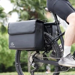 AG Fietstas -dubbele Fietstas - Fietstassen - Electrische Fietsen - Zwart - Dubbel - Waterdicht - 37 Liter -volwassenen - Elektrische Fiets - Reflectoren - 100% Polyster -Windgoo Shop 550x550 320