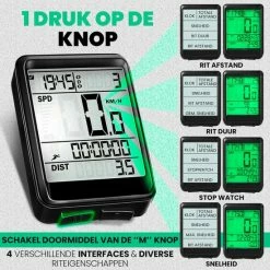 Strex Draadloze Fietscomputer - 17 Functies - Extra Groot Scherm - Draadloze Fiets Computer Draadloos Waterdicht - NL Handleiding 10 Strex Draadloze Fietscomputer - 17 Functies - Extra Groot Scherm - Draadloze Fiets Computer Draadloos Waterdicht - NL Handleiding -Windgoo Shop 550x550 327