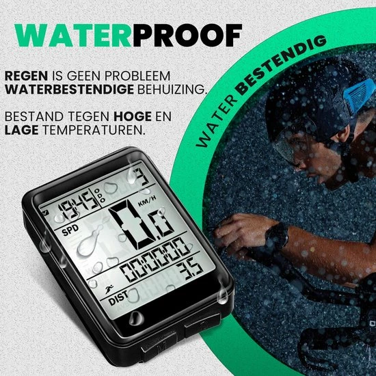 Strex Draadloze Fietscomputer - 17 Functies - Extra Groot Scherm - Draadloze Fiets Computer Draadloos Waterdicht - NL Handleiding 4 Strex Draadloze Fietscomputer - 17 Functies - Extra Groot Scherm - Draadloze Fiets Computer Draadloos Waterdicht - NL Handleiding - Afbeelding 4