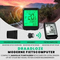 Strex Draadloze Fietscomputer - 17 Functies - Extra Groot Scherm - Draadloze Fiets Computer Draadloos Waterdicht - NL Handleiding 12 Strex Draadloze Fietscomputer - 17 Functies - Extra Groot Scherm - Draadloze Fiets Computer Draadloos Waterdicht - NL Handleiding -Windgoo Shop 550x550 329