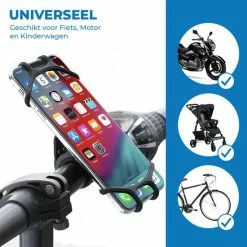 Case2go - Universele Telefoonhouder Fiets - 4 Tot 6.5 Inch - Zwart -Windgoo Shop 550x550 34