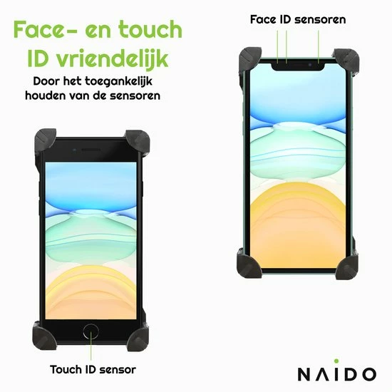 Naido Universele Telefoonhouder Fiets - Ook Voor Motor - GSM Houder - Fietshouder - Zwart 4 Naido Universele Telefoonhouder Fiets - Ook Voor Motor - GSM Houder - Fietshouder - Zwart - Afbeelding 4
