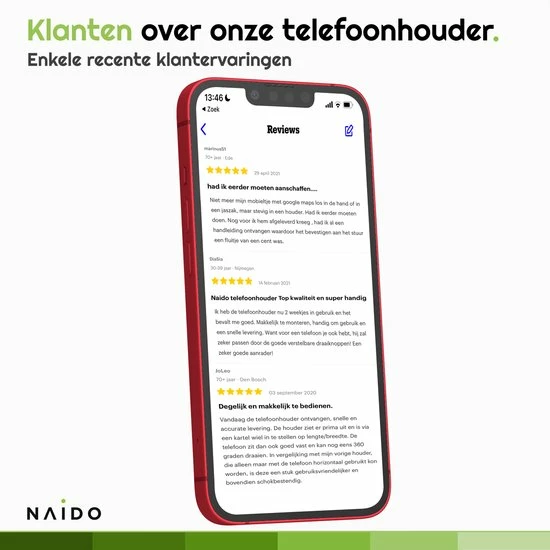Naido Universele Telefoonhouder Fiets - Ook Voor Motor - GSM Houder - Fietshouder - Zwart 8 Naido Universele Telefoonhouder Fiets - Ook Voor Motor - GSM Houder - Fietshouder - Zwart - Afbeelding 8