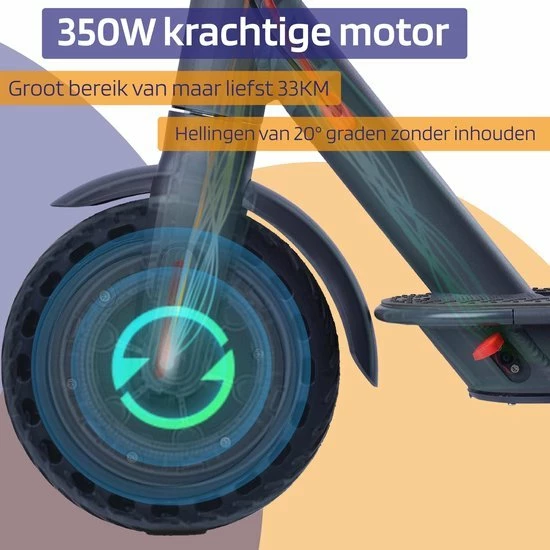 Kick&Move - Elektrische Step - E Scooter - Anti Lek Banden - 32 Km/u - App - LED Verlichting - Cruise Control - Schokbestendige Wielen - Anti Diefstal Optie 6 Kick&Move - Elektrische Step - E Scooter - Anti Lek Banden - 32 Km/u - App - LED Verlichting - Cruise Control - Schokbestendige Wielen - Anti Diefstal Optie - Afbeelding 6
