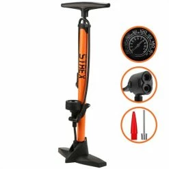 Strex Fietspomp - Drukmeter - 11 Bar Bal Pomp - Oranje