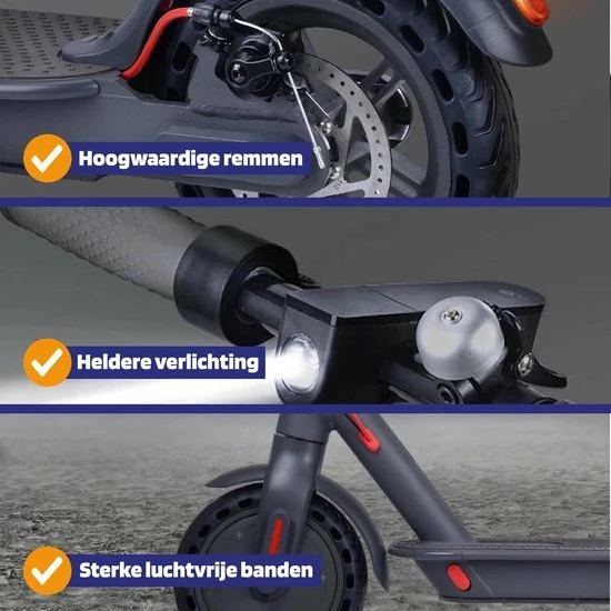 Kick&Move - Elektrische Step - E Scooter - Anti Lek Banden - 32 Km/u - App - LED Verlichting - Cruise Control - Schokbestendige Wielen - Anti Diefstal Optie 15 Kick&Move - Elektrische Step - E Scooter - Anti Lek Banden - 32 Km/u - App - LED Verlichting - Cruise Control - Schokbestendige Wielen - Anti Diefstal Optie - Afbeelding 15