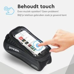 Dyken Frametas Fiets - Waterdichte Telefoonhouder - Fietstas Frame - Zwart -Windgoo Shop 550x550 461